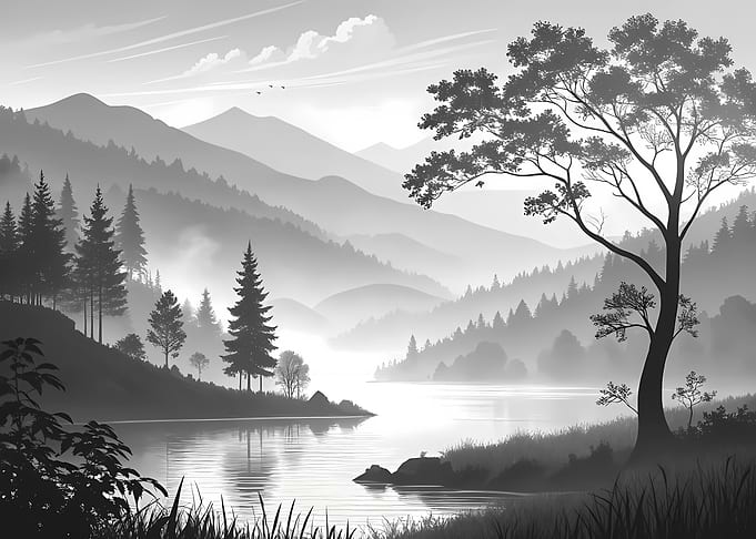 Misty Mountain Lake