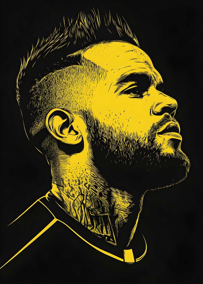 Dani Alves Player Poster Art