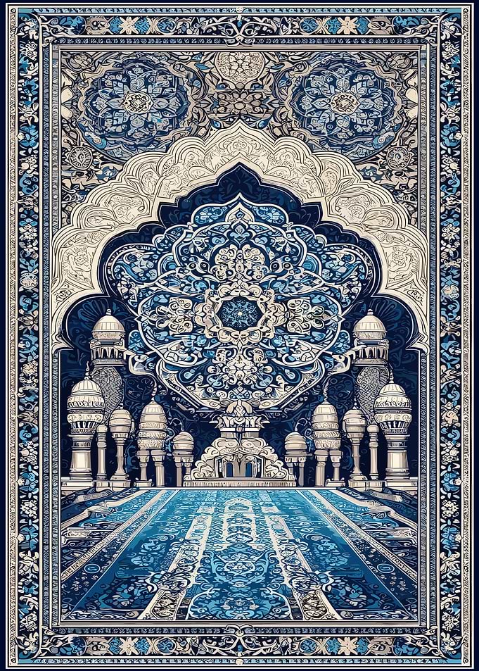 Blue and White Persian Rug