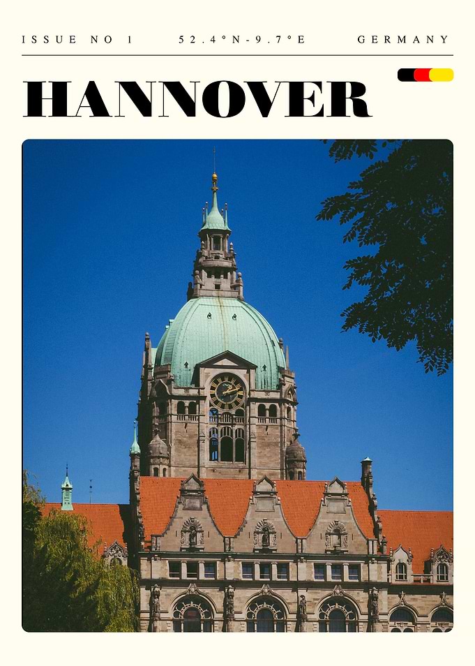 Hannover Germany Travel Art Poster