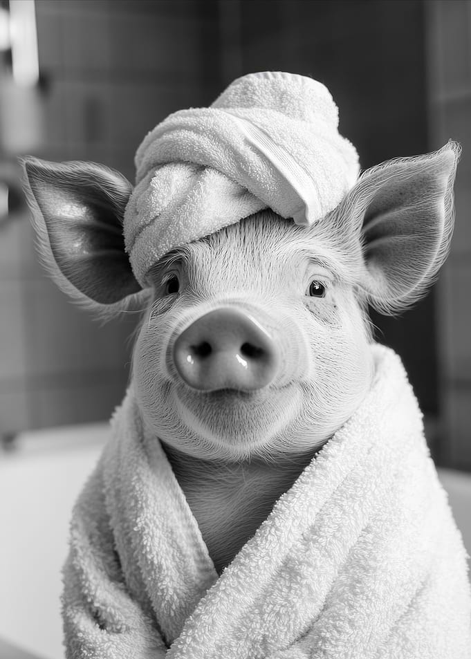 Pig in a Bathtobe