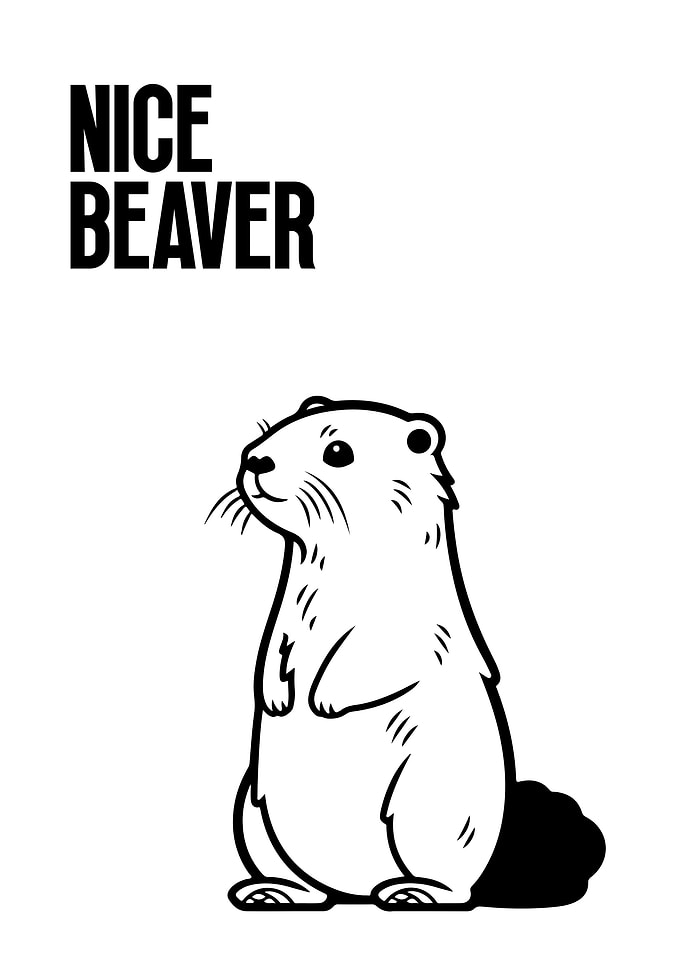Nice Beaver Illustration