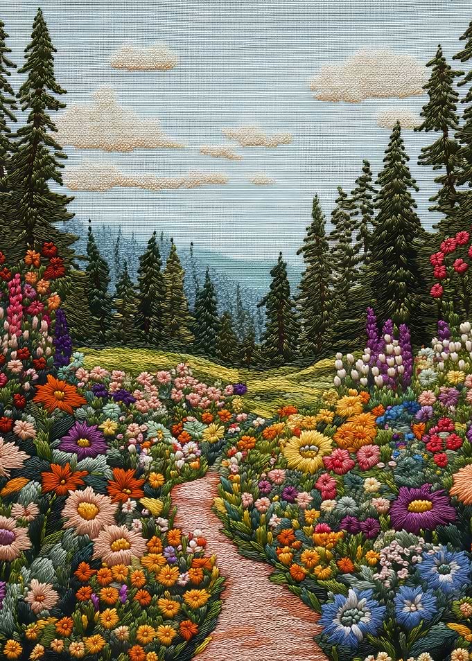 Embroidered Forest Path