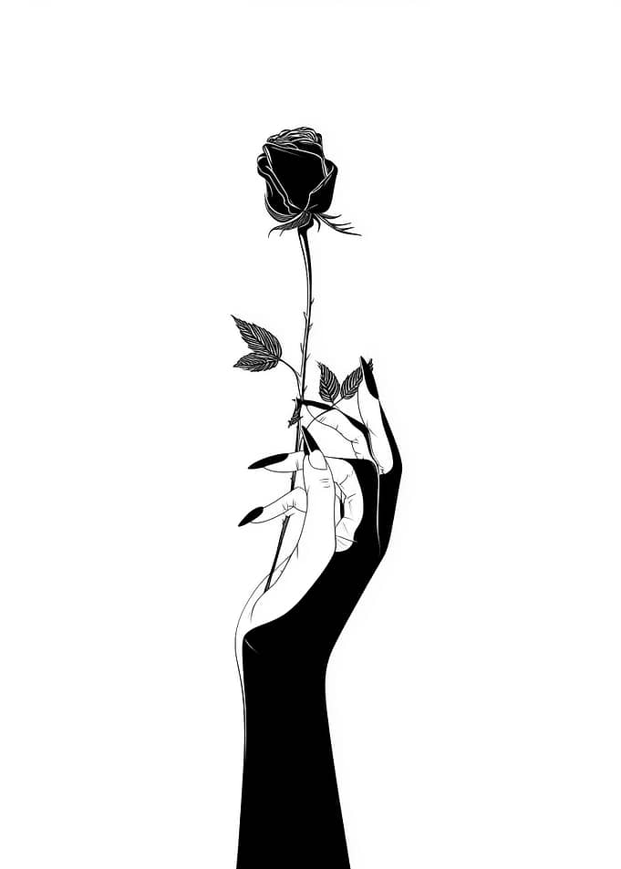 Black Rose Hand