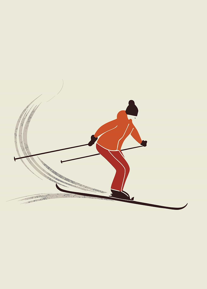 Skiing Downhill