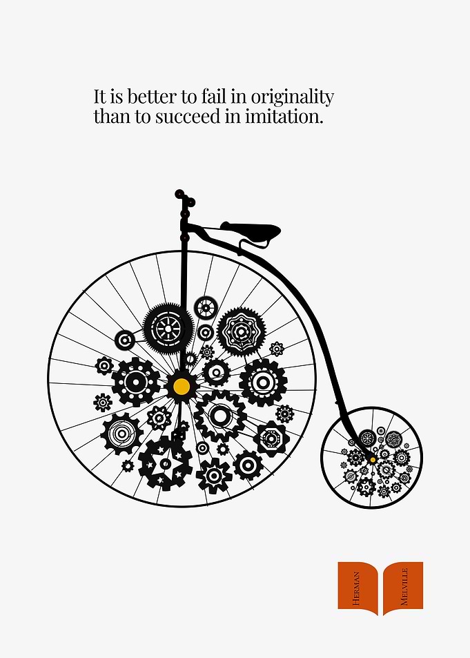 Originality Quote with Bicycle