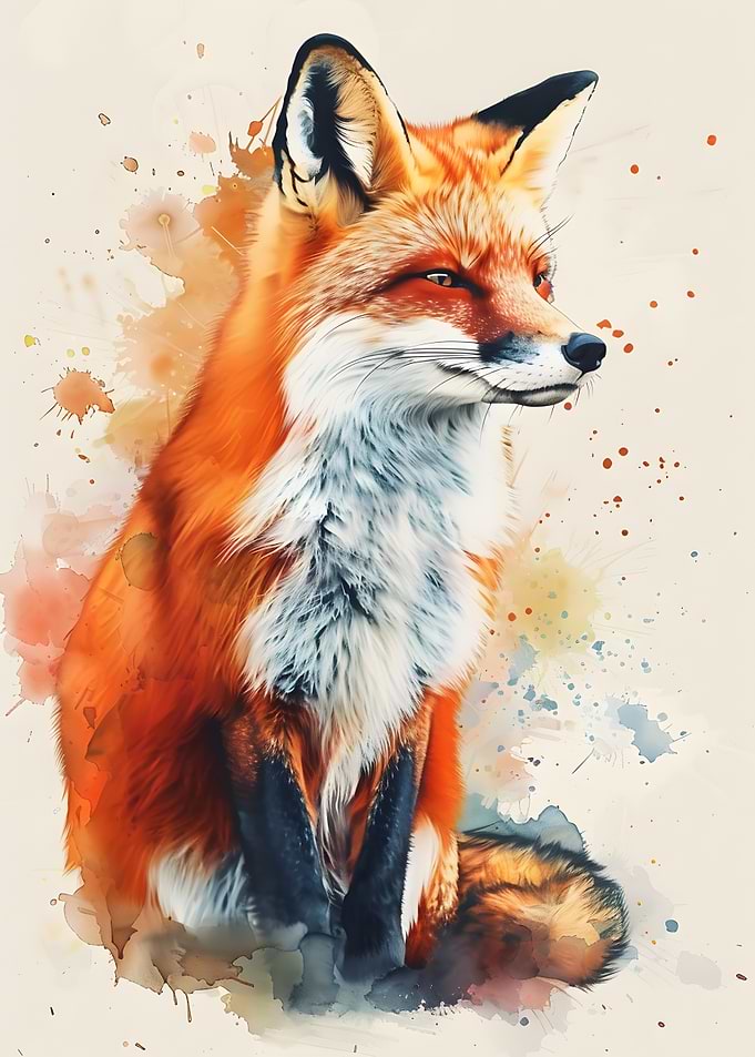 Red Fox Watercolor