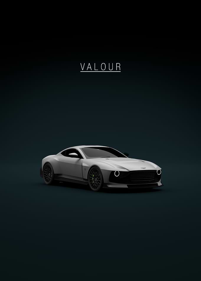 White Aston Martin Valour 2024 - front