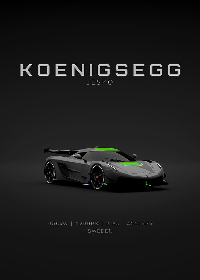 Grey Koenigsegg Jesko - Front Specs