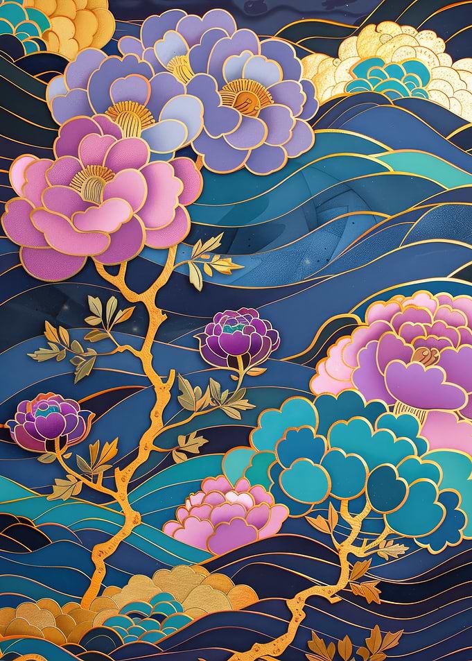 Floral Wave Pattern