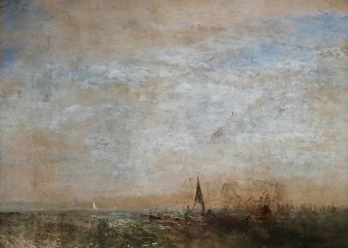 Seascape with Sailboat
