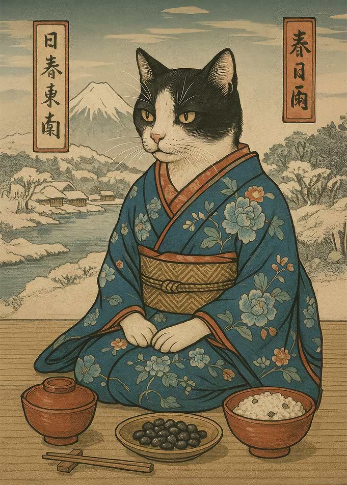 Cat in Kimono