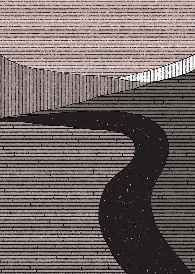 Abstract Landscape with River