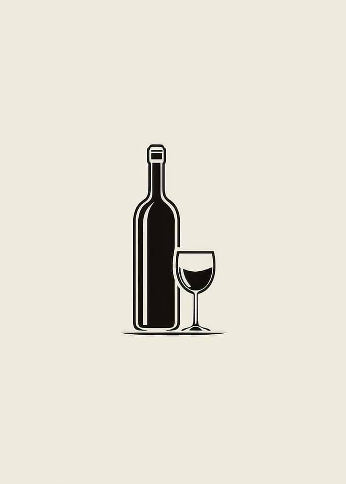 Wine Bottle and Glass