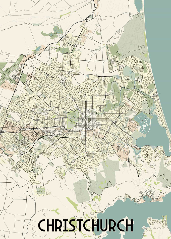 Christchurch City Map