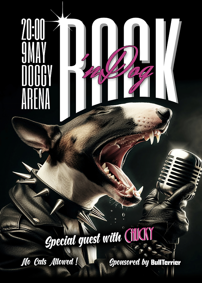 Rock 'n' Dog Concert Poster