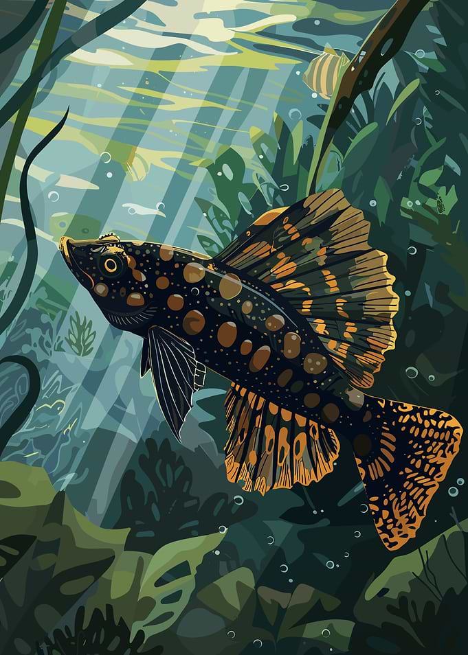 Spotted Fish in Aquatic Habitat