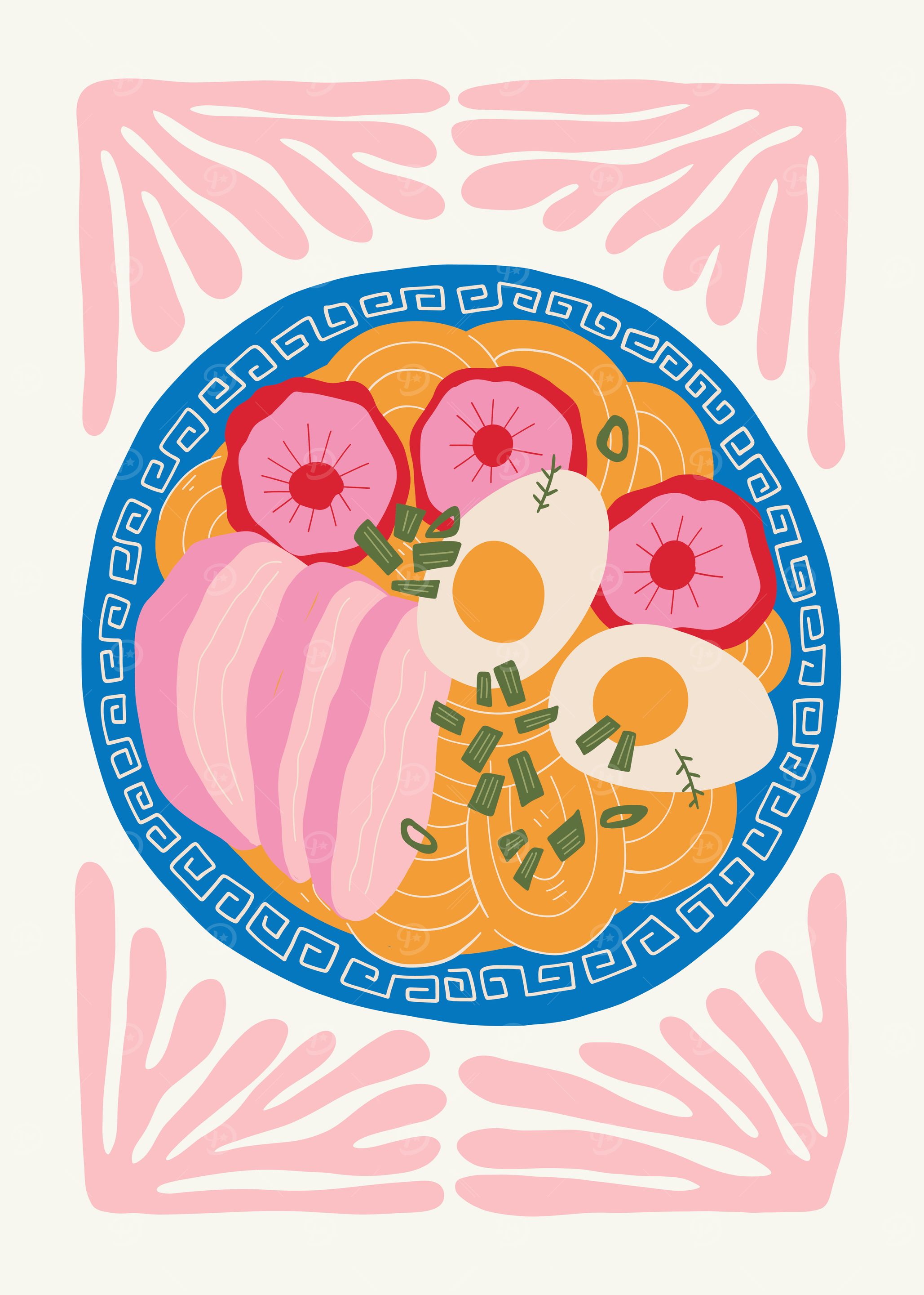 Ramen Bowl Illustration