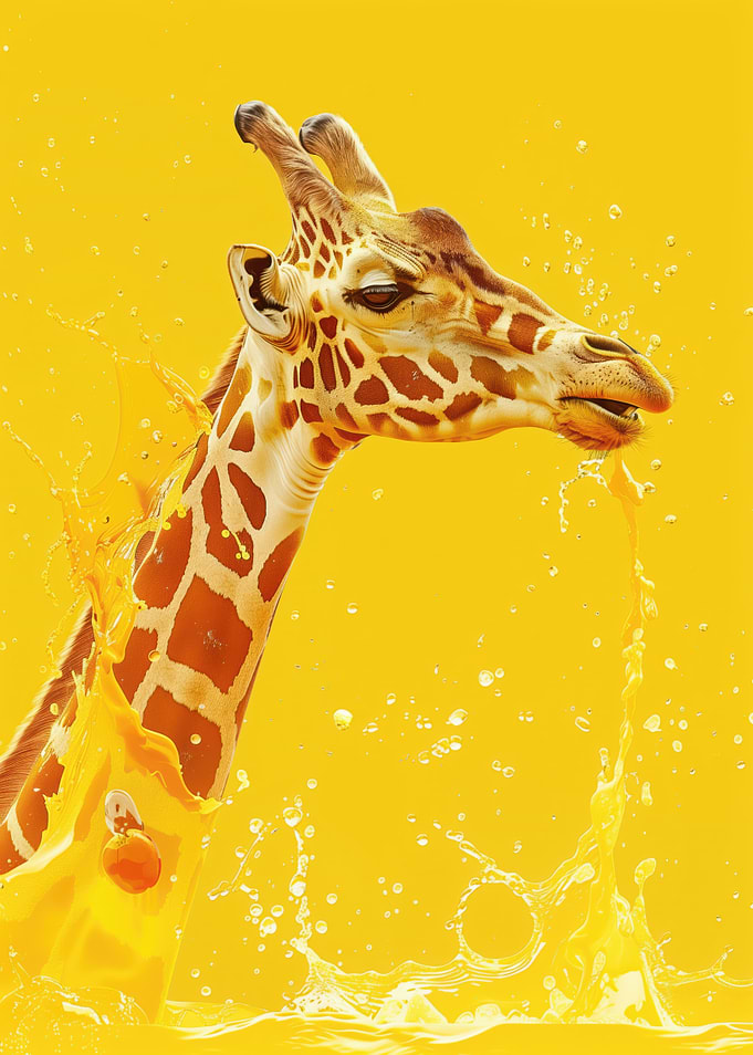 Giraffe Orange Juice Yellow