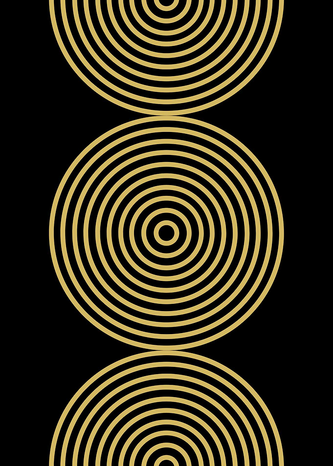 Gold Concentric Circles