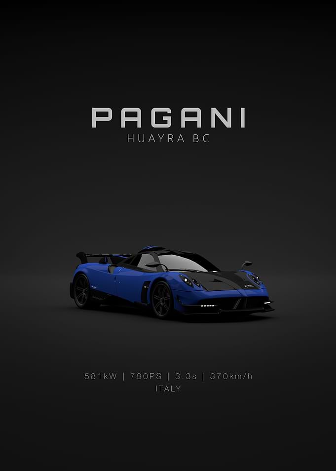 Blue Pagani Huayra BC - Front Specs