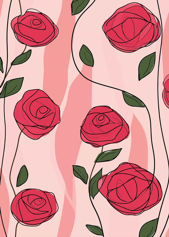 Pink Rose Pattern
