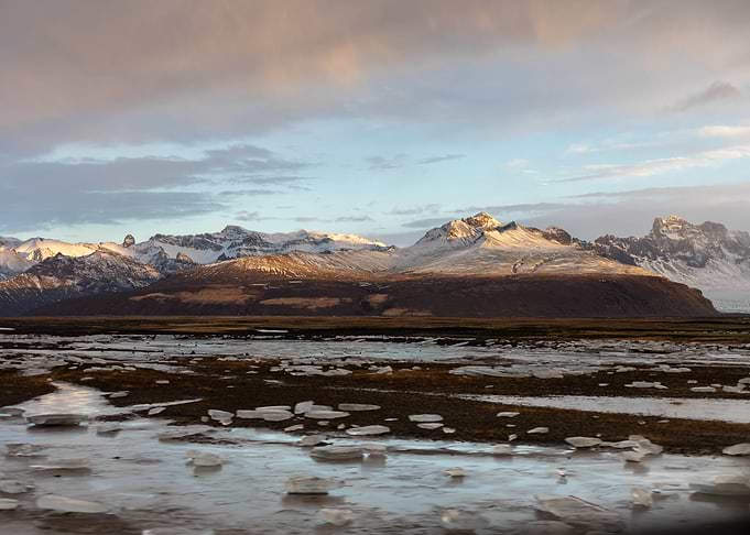 Sunset in South Iceland