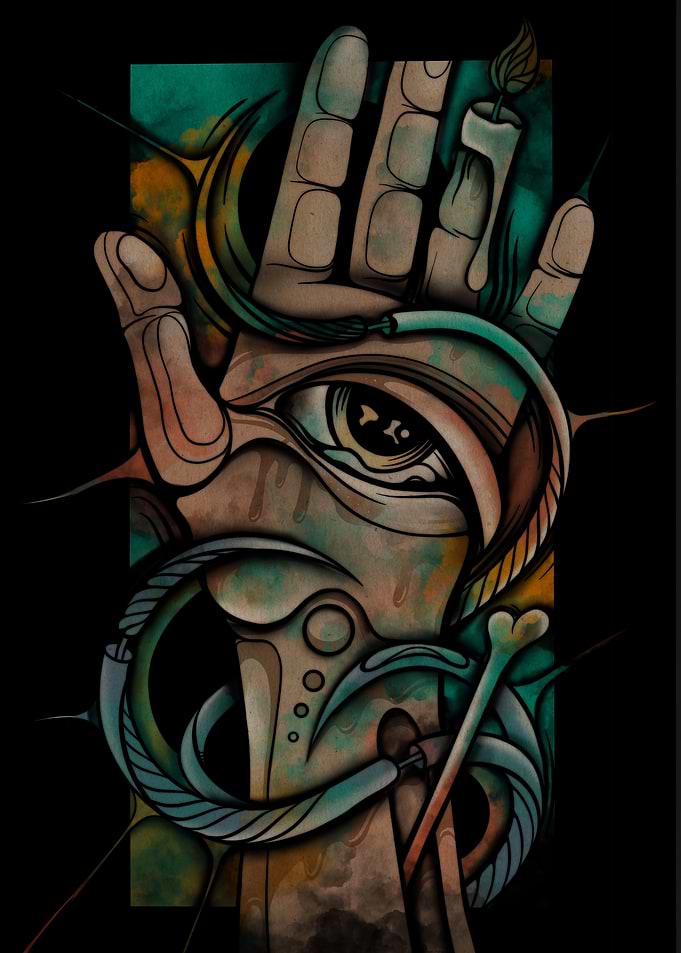 Hand with Eye and Candle