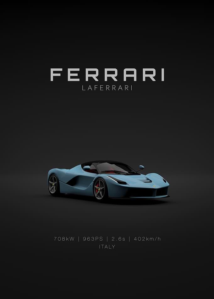 Ferrari LaFerrari Blue Front Specs