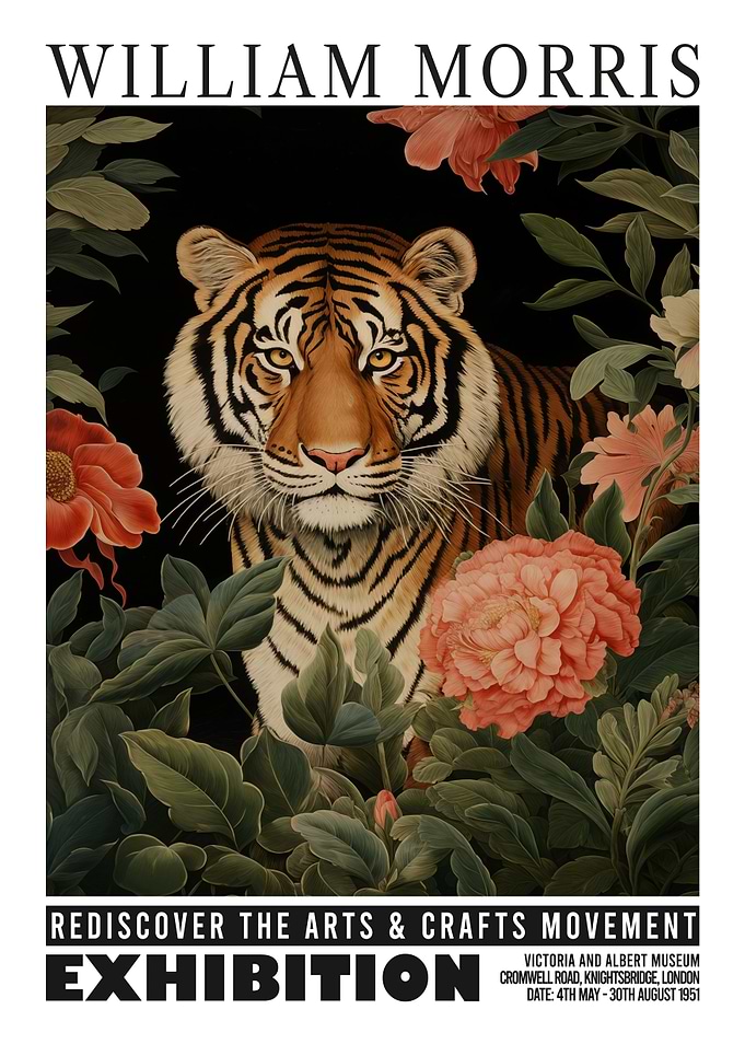 Morris Floral Tiger Exhibition