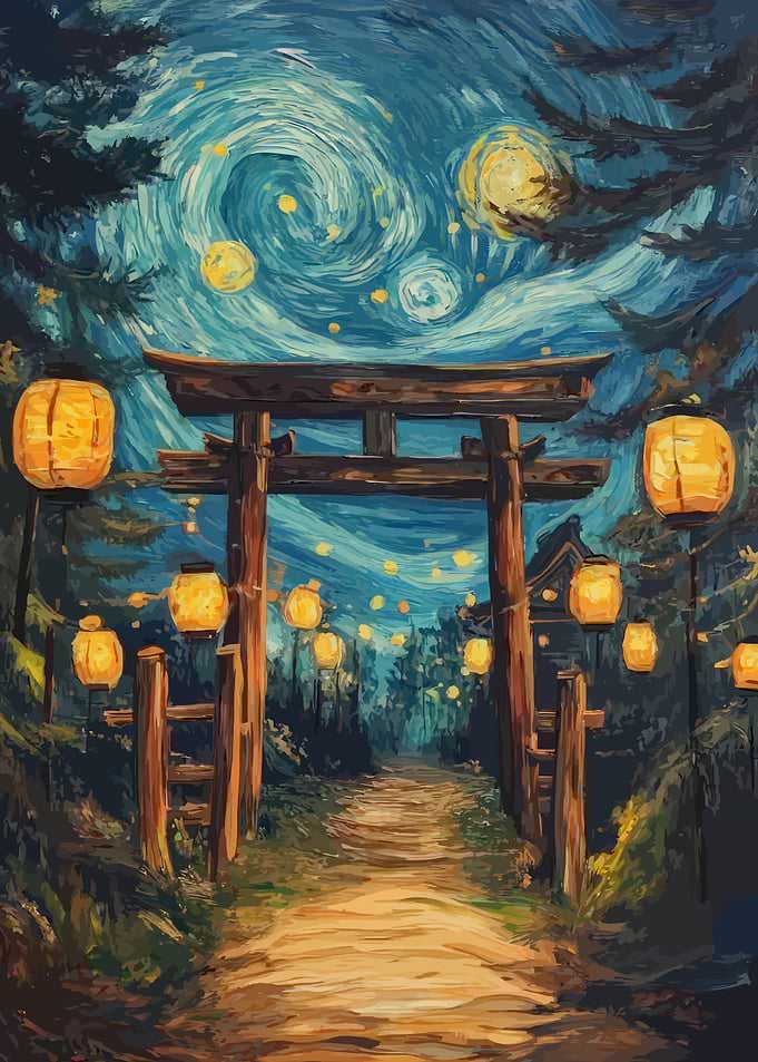 Starry Night Torii Gate