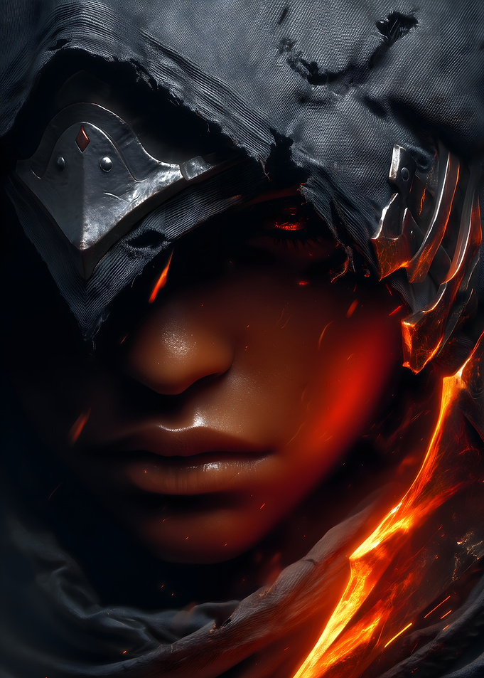 Fiery Warrior Woman