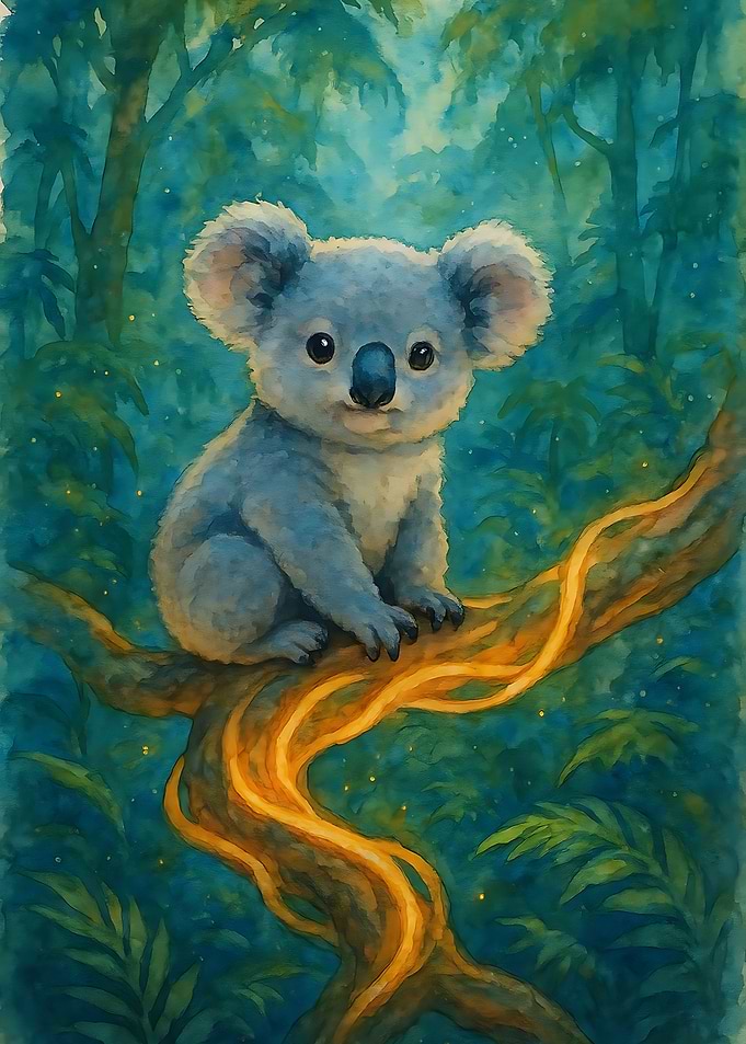 Baby Koala in the Jungle