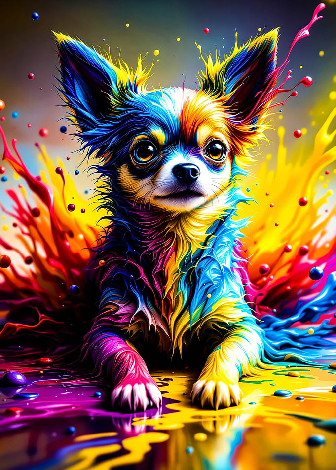 Vibrant Colorful Chihuahua