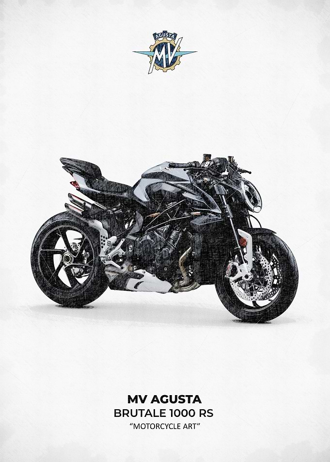 MV Agusta Brutale 1000 RS Motorcycle Art corner side