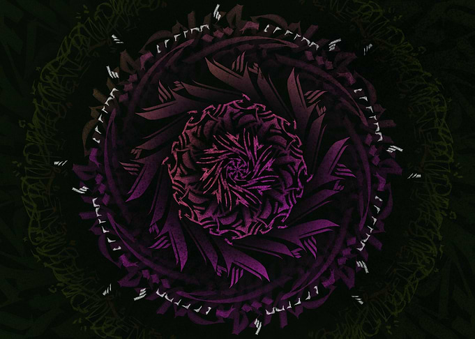 Purple Mandala Art