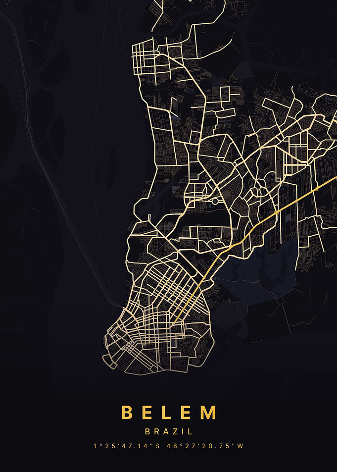Belem Brazil City Map