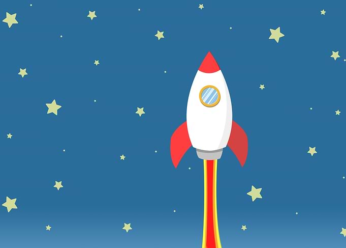 Rocket Launch in Space