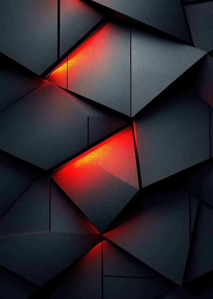 Abstract Red and Black Geometric