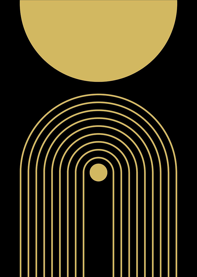 Gold Arch Abstract Art