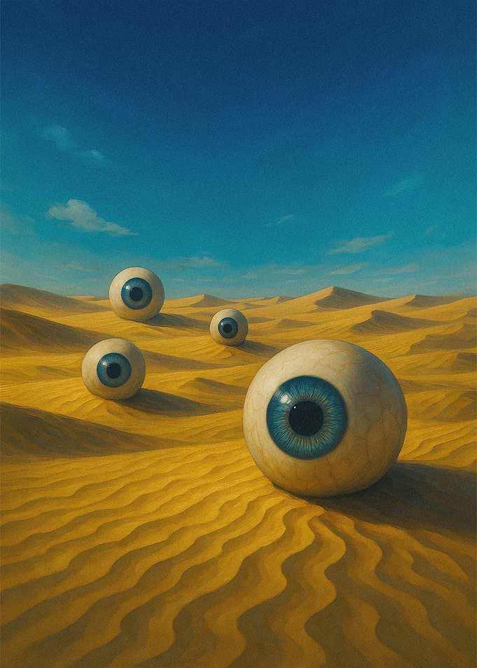 Giant Eyes in Desert