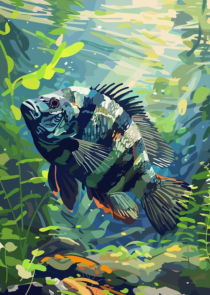 Cichlid Fish Underwater