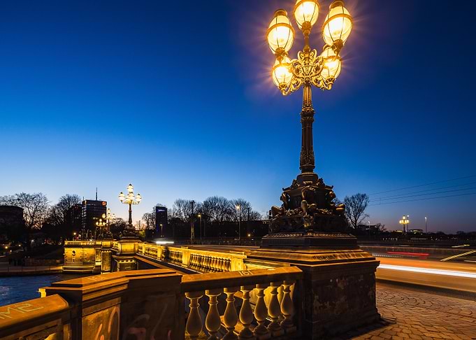 Bridge at Dusk in Hamburg