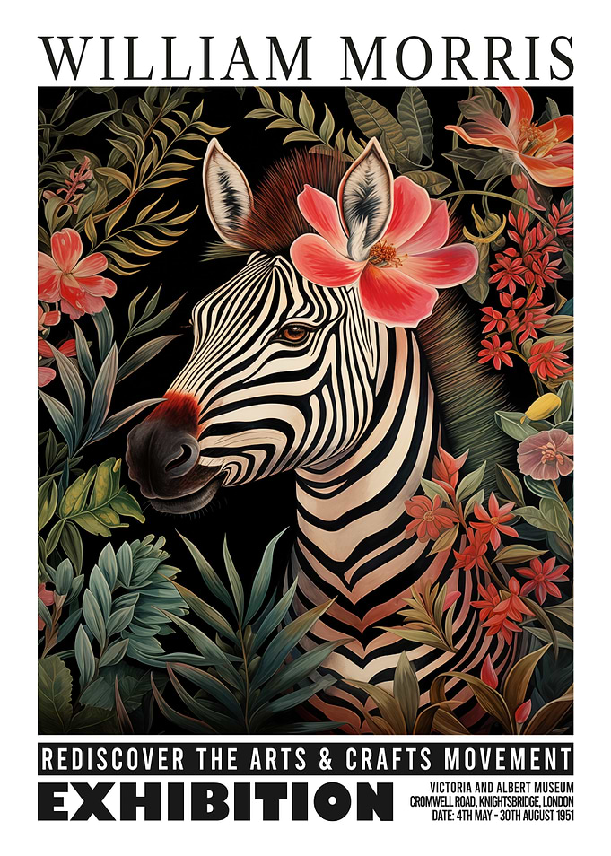 Morris Floral Zebra Exhibition