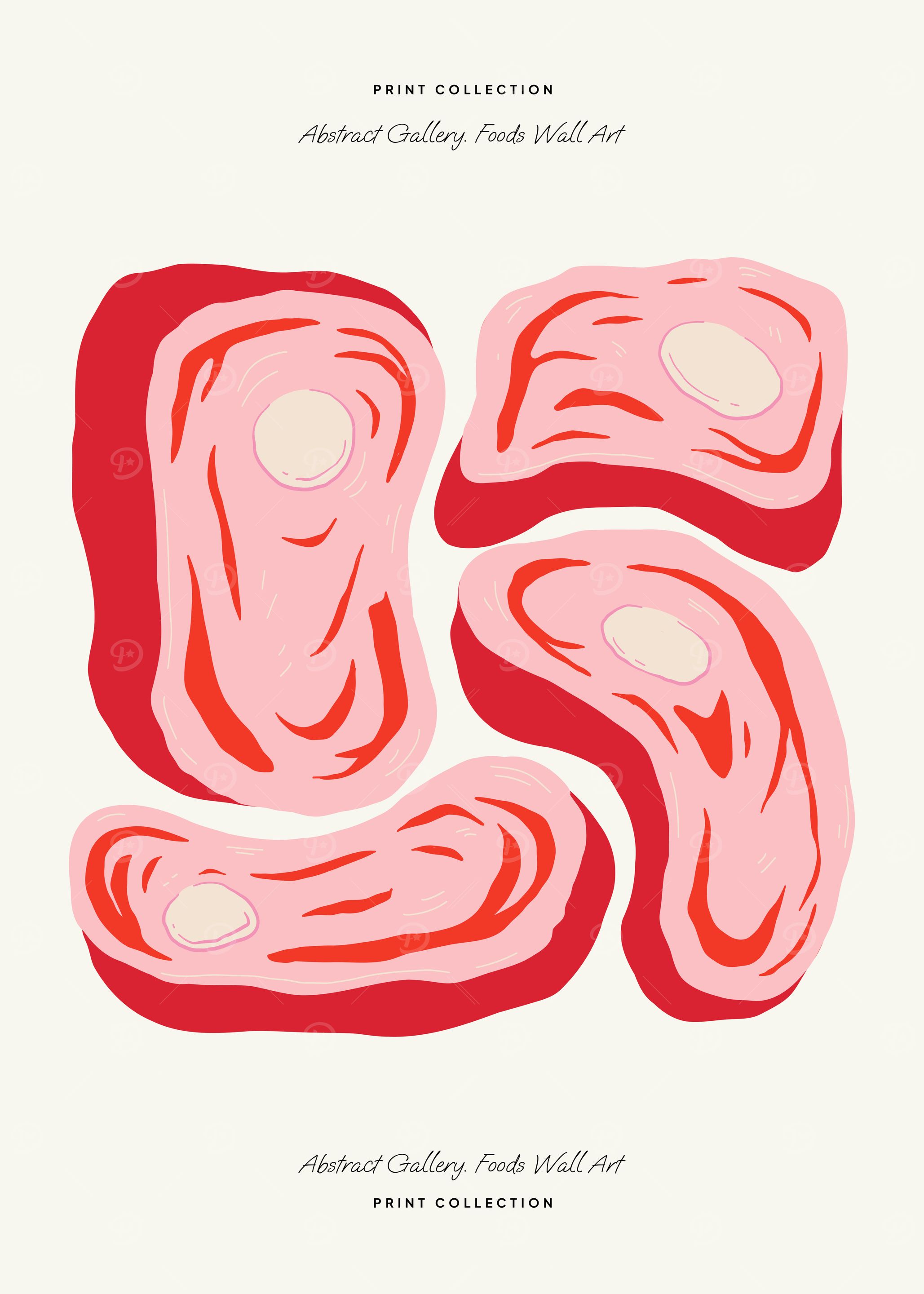 Abstract Steak Wall Art