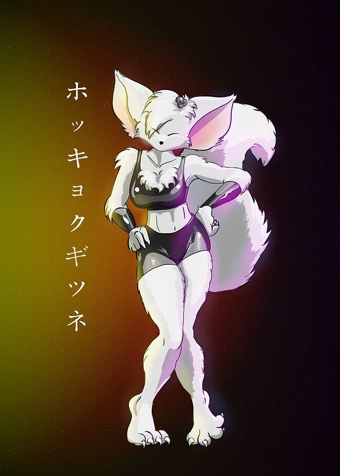 White Furry Anime Girl (Hokkyoku)