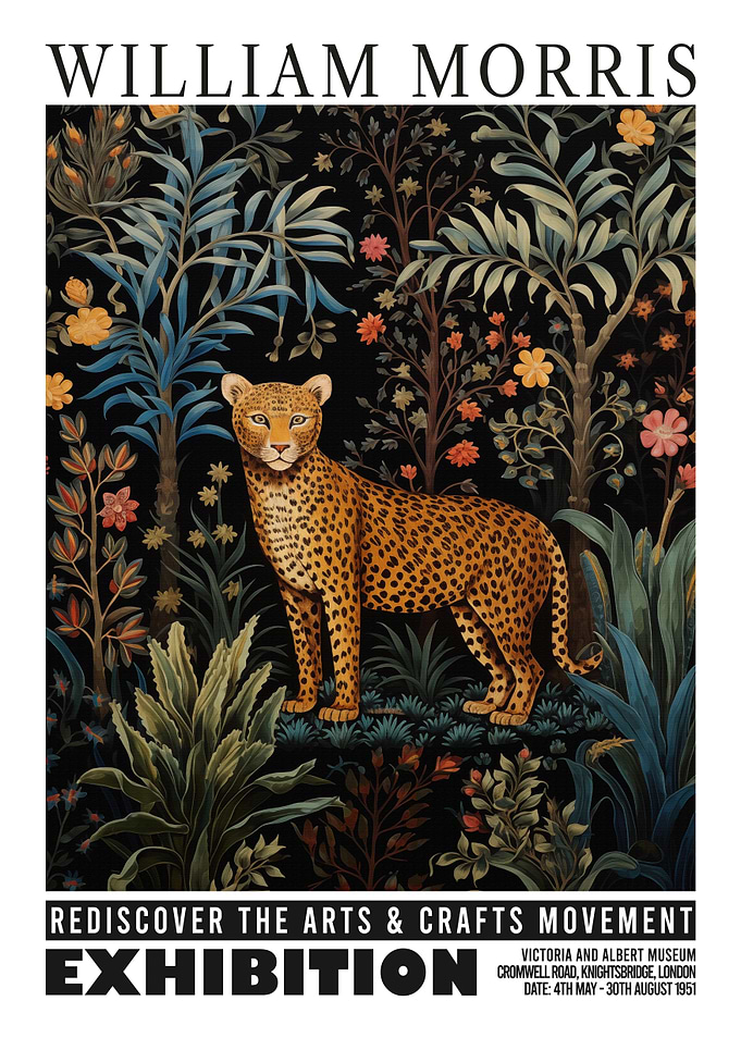 Morris Floral Cheetah Exhibition