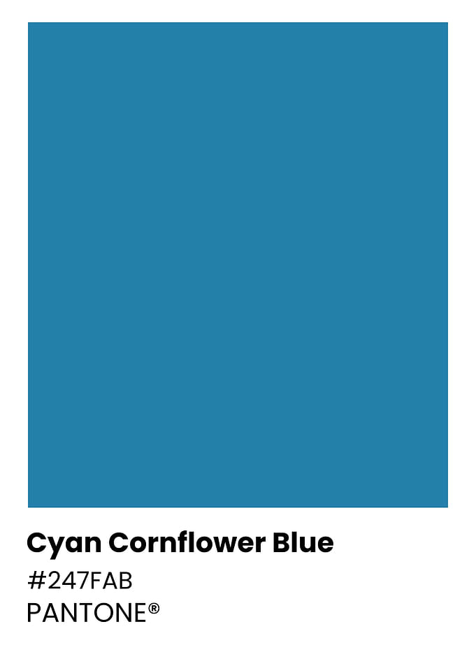 Cyan Cornflower Blue Pantone