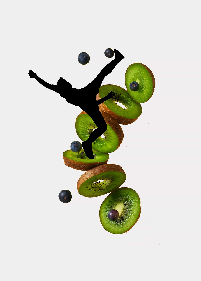 Silhouette Kicking Kiwi