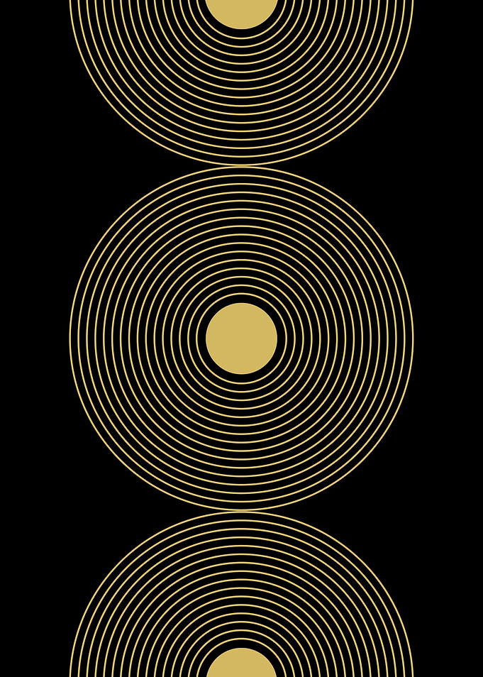 Gold Concentric Circles
